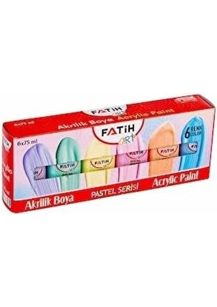 Akrilik Boya 75 ml 6 Renk Pastel 6 Lı 55510