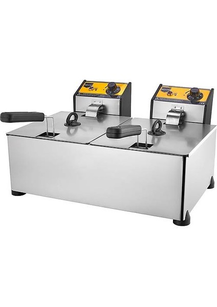 5+5 Lt Çiftli Elektrikli Fritöz - R93