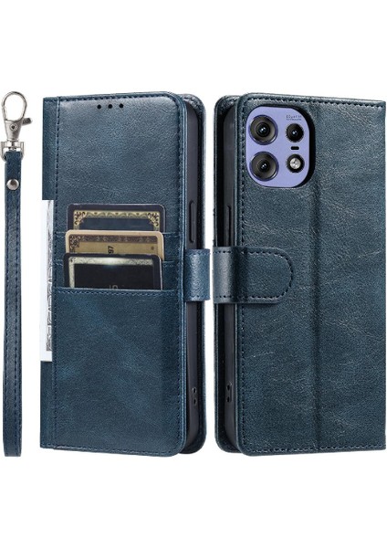 Motorola Moto Kenar 50 Pro 6 Kart Yuvaları Kickstand Pu Deri Için Flip Case (Yurt Dışından)