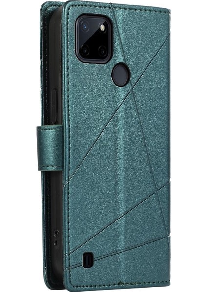 Realme C21Y Üç Kart Yuvaları Için Flip Case Kickstand Darbeye Şok (Yurt Dışından) indirimleri