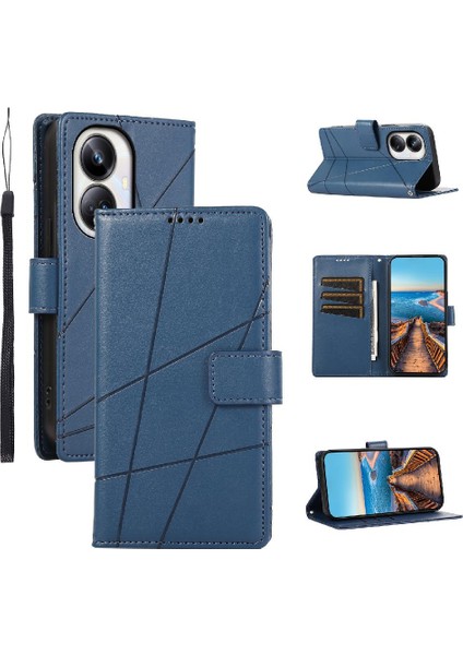 Realme 10 Pro Artı Şok Emici Darbeye Kickstand Için Flip Case (Yurt Dışından)