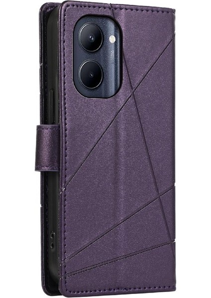 Mellow Shop Realme C33 Şok Emici Üç Kart Yuvaları Kickstand Için Flip Case (Yurt Dışından)