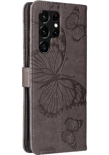 Samsung Galaxy S22 Uitra Flip Kickstand Darbeye Kapak Manyetik (Yurt Dışından)