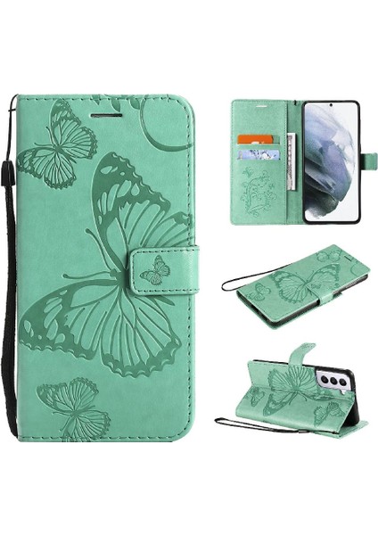 Samsung Galaxy S21 Artı Pu Deri Flip Kickstand Darbeye ile (Yurt Dışından)