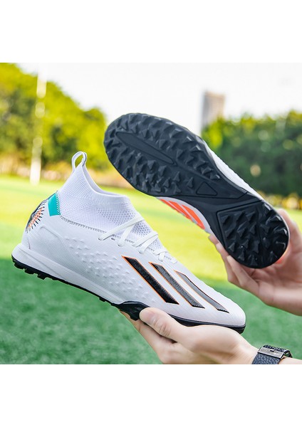 Futbol Ayakkabıları Erkek Yüksek Top Kırık Sivri Yetişkin Uzun Sivri Eğitim Spor Ayakkabıları (Yurt Dışından)