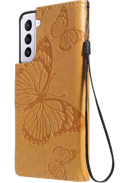 Samsung Galaxy S21 Artı Pu Deri Flip Kickstand Darbeye ile (Yurt Dışından) modelleri