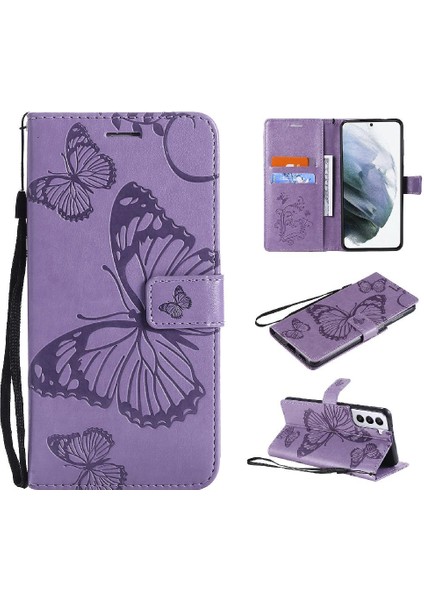 Samsung Galaxy S21 Artı Pu Deri Flip Kickstand Darbeye ile (Yurt Dışından)
