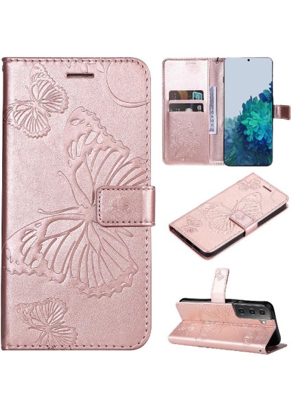 Samsung Galaxy S22 Pu Deri Flip Kickstand Için Kılıf Kart Yuvası Standı ile (Yurt Dışından)