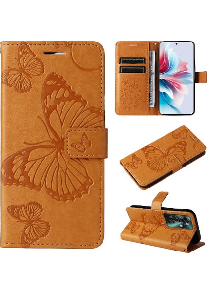 Oppo Için Kılıf Oppo 11F 5g Manyetik Kapak Flip Kickstand Kart Yuvası ile Pu (Yurt Dışından)