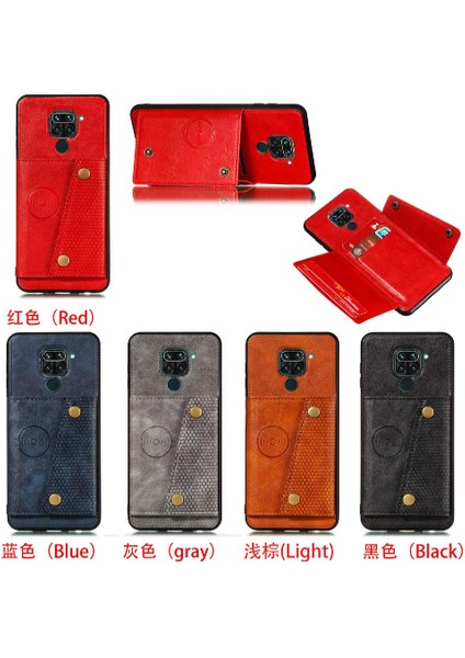 Cüzdan Kılıf Için Xiaomi Redmi Not 9 4g Cüzdan Kılıf Kickstand Darbeye (Yurt Dışından)