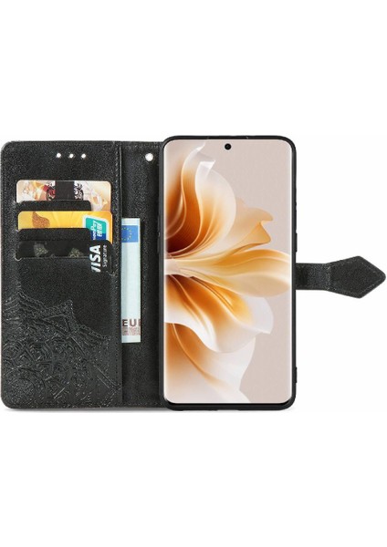 Oppo Oppo 11 5g Flip Kapak Için Flip Case Zarif Desen Deri Kılıf (Yurt Dışından)