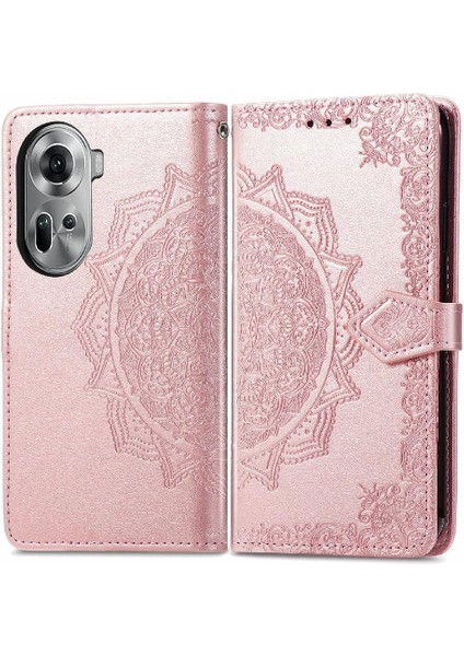 Oppo Oppo 11 5g Flip Kapak Için Flip Case Zarif Desen Deri Kılıf (Yurt Dışından)