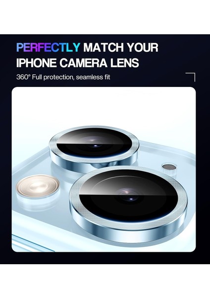 Apple iPhone 15 Şeffaf Kılıf, Kamera Lens Koruyucu, Cam Ekran Koruyucu 3'in 1 Süper Set