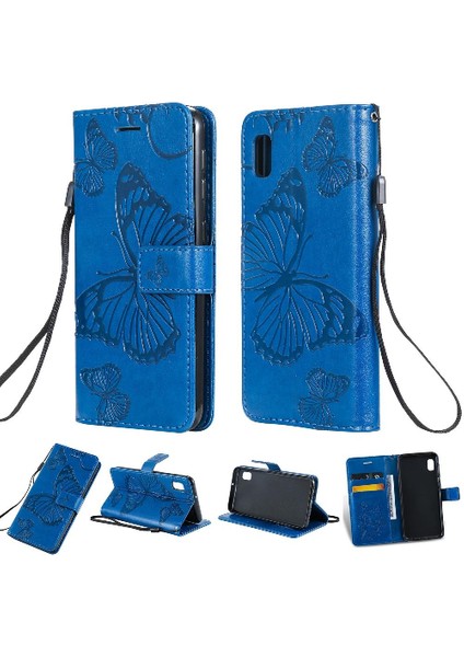 Samsung Galaxy A10E Için Flip Case Kart Yuvası Standı ile Kickstand Pu Çevirin (Yurt Dışından) indirimleri