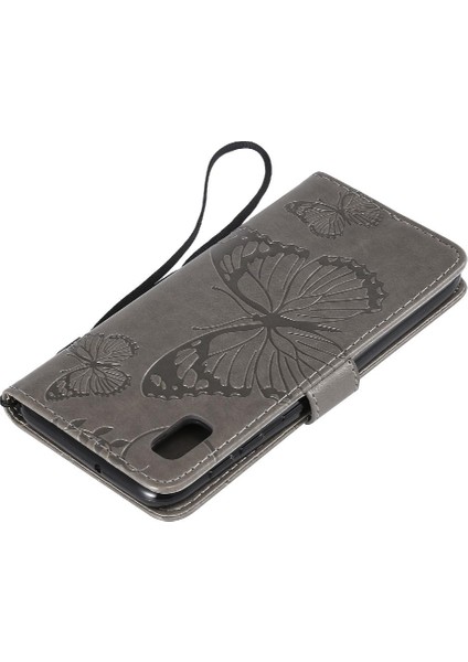 Samsung Galaxy A10E Için Flip Case Kart Yuvası Standı ile Kickstand Pu Çevirin (Yurt Dışından) modelleri