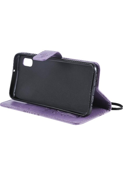 Samsung Galaxy A10E Için Flip Case Kart Yuvası Standı ile Kickstand Pu Çevirin (Yurt Dışından) indirimleri