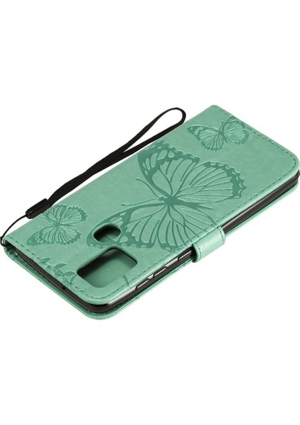 Samsung Galaxy A21S Darbeye Kapak Flip Case Kickstand ile Pu (Yurt Dışından)