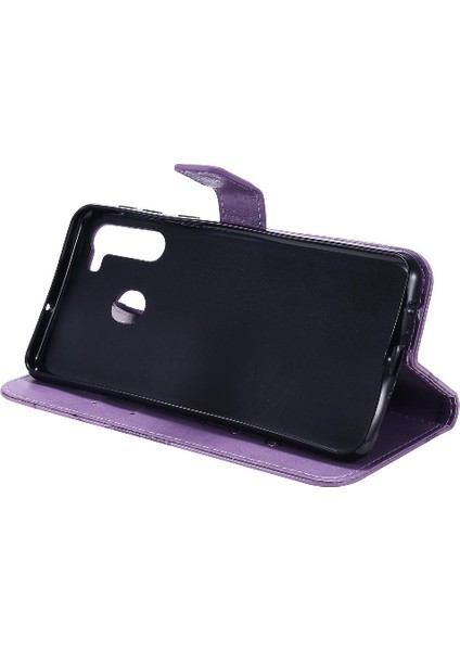 Samsung Galaxy A21 Flip Case Kickstand Pu Deri Darbeye ile (Yurt Dışından) fırsatları