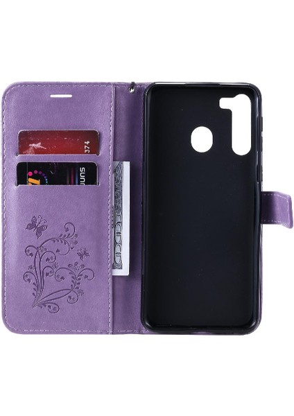 Samsung Galaxy A21 Flip Case Kickstand Pu Deri Darbeye ile (Yurt Dışından) indirimleri