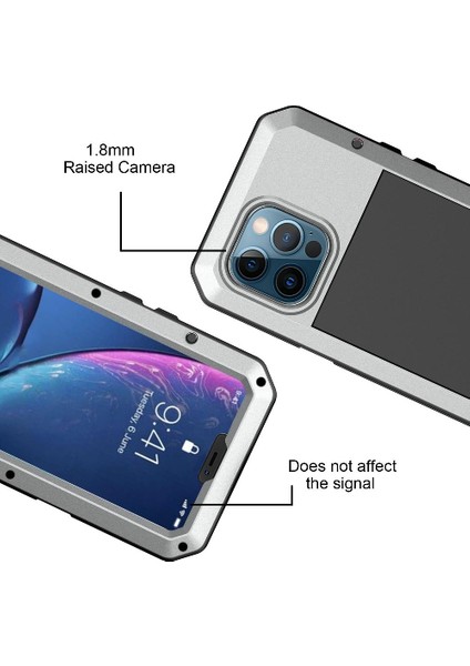 Iphone 13 Için Kılıf Pro Max Alüminyum Alaşım Metal Kasa 360 Tam Vücut Kapak (Yurt Dışından)