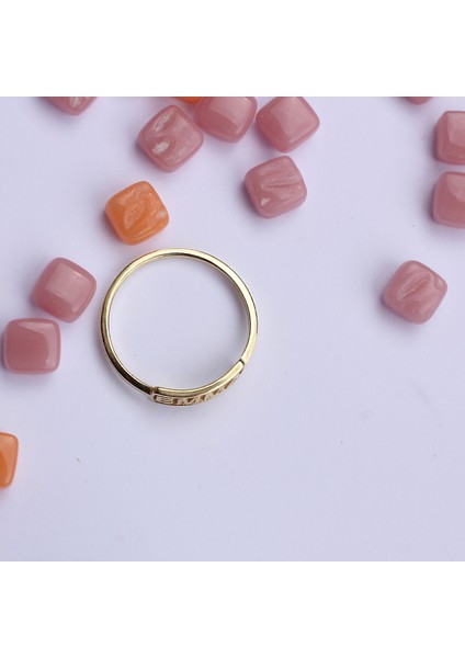 Kişiye Özel Isimli Minimal Bar Gümüş Yüzük modelleri