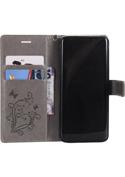 Samsung Galaxy S9 Flip Kickstand Manyetik Kapak Pu Deri Kılıf ile (Yurt Dışından)