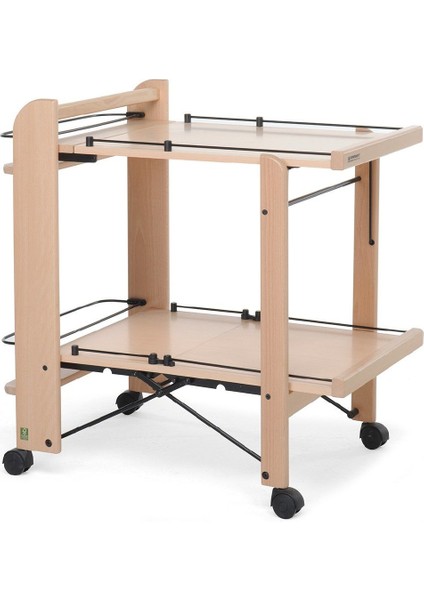 Servıce, Servis Katlanabilir Ahşap Arabası Doğal Renk