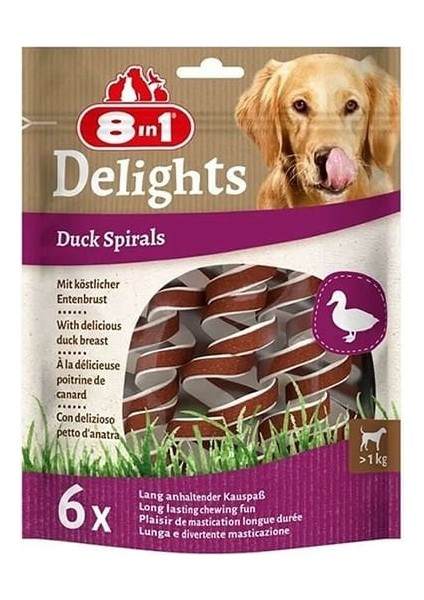 Delights Smart Spirals Ördekli Burgu Köpek Ödülü 6 Adet