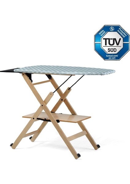 Assai Ahşap Ütü Masası Doğal Renk