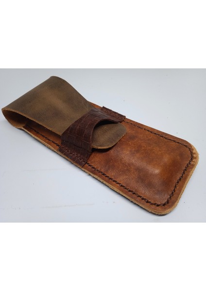 Hakiki Deri El Emeği Özel Kalemleriniz Için Kalemlik Kalem Kutu 27 cm 6 cm 14H1