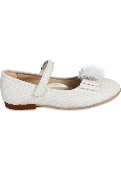 Kız Çocuk Babet Ayakkabı 31-35 Numara Sedef