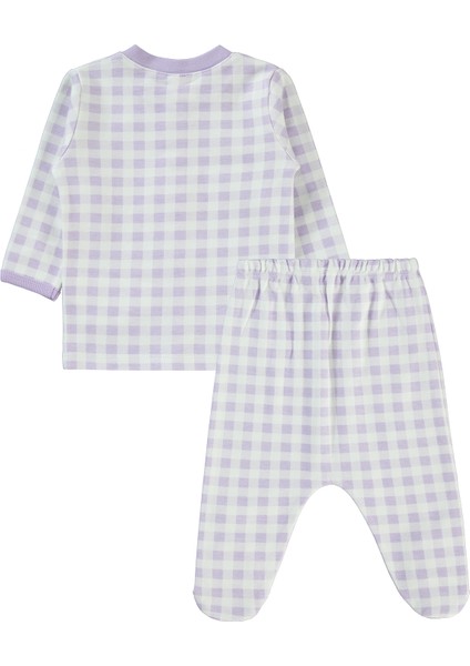Kız Bebek Pijama Takımı 1-6 Ay Lila modelleri