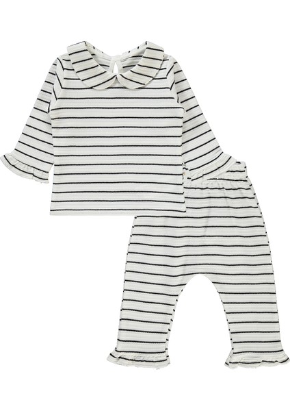 Kız Bebek Takım 6-18 Ay Ekru