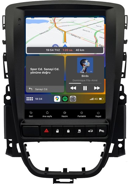 Opel Astra J (2010-2019) Android 14 Multimedya Carplay 10 Inch 8 GB Ram / 128 GB Hafıza CRV-4381XAA