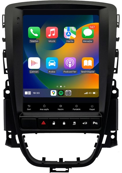 Opel Astra J (2010-2019) Android 14 Multimedya Carplay 10 Inch 8 GB Ram / 128 GB Hafıza CRV-4381XAA