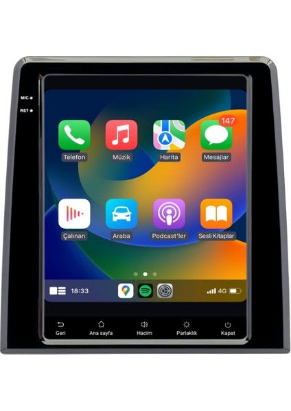 Renault Clio 5 (2020-2023) Android 14 Multimedya Carplay 10 Inch 8 GB Ram / 128 GB Hafıza CRV-4449XAA