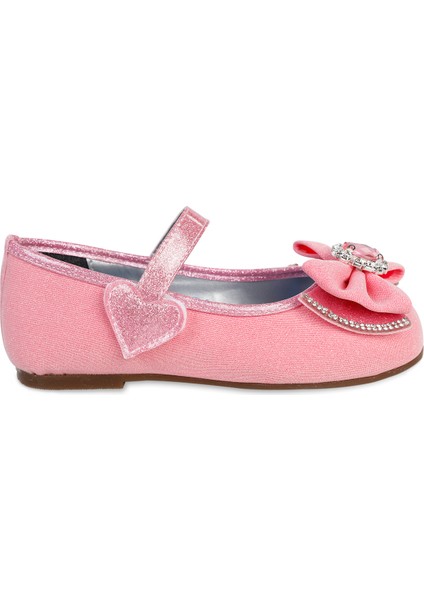 Kız Çocuk Babet Ayakkabı 31-35 Numara Koyu Pembe