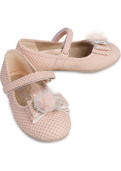 Kız Çocuk Babet Ayakkabı 26-30 Numara Pudra fırsatları