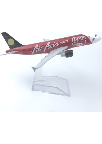 Rındu Malezya Airasia 16CM Alaşımlı Uçak Modeli (Yurt Dışından)