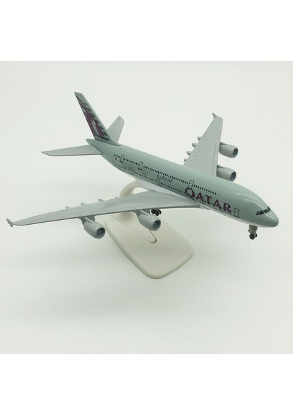 Rındu Katar A380 20CM Alaşımlı Uçak Modeli (Yurt Dışından)