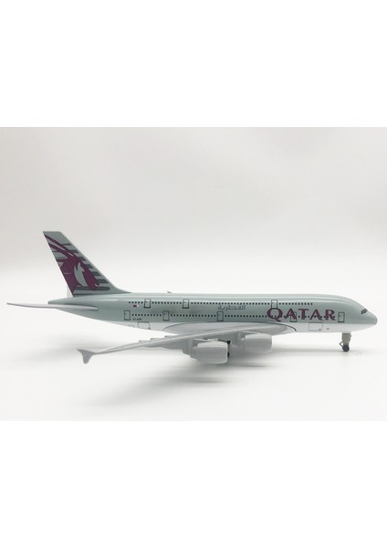 Rındu Katar A380 20CM Alaşımlı Uçak Modeli (Yurt Dışından)