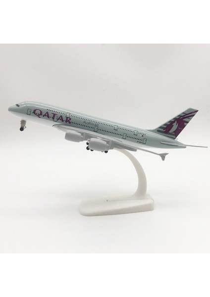 Rındu Katar A380 20CM Alaşımlı Uçak Modeli (Yurt Dışından)