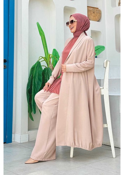 Kimono Bel Lastikli Pantolon Takım 8560 Taş modelleri