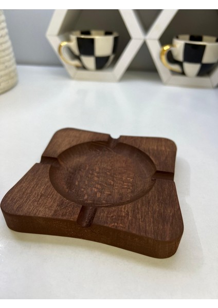 Ahşap El Yapımı Küllük Koyu Renk Kayın Ağacı fiyatları