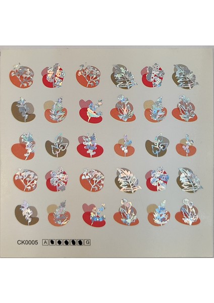 Hologram Gümüş Yaldız Tırnak Dövmesi, Tırnak Tattoo, Nail Art, Tırnak Sticker