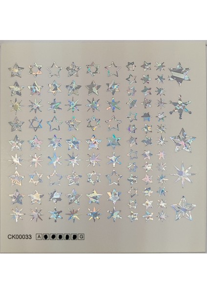 Hologram Gümüş Yaldız Tırnak Dövmesi, Tırnak Tattoo, Nail Art, Tırnak Sticker