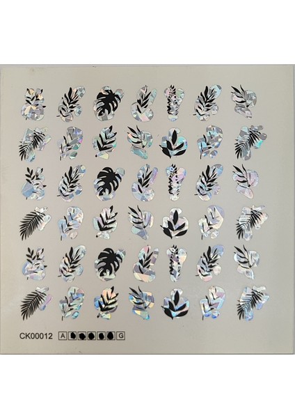 Hologram Gümüş Yaldız Tırnak Dövmesi, Tırnak Tattoo, Nail Art, Tırnak Sticker