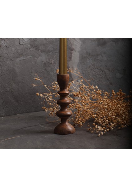 Doğal Ahşap Şamdan (Kayın Ağacından 18CM) modelleri