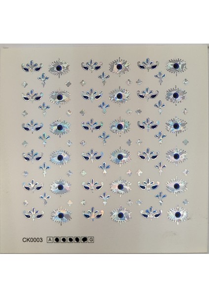 Hologram Gümüş Yaldız Tırnak Dövmesi, Tırnak Tattoo, Nail Art, Tırnak Sticker