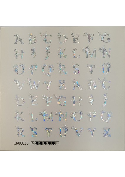 Hologram Gümüş Yaldız Tırnak Dövmesi, Tırnak Tattoo, Nail Art, Tırnak Sticker